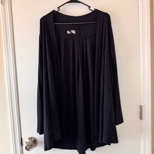 Womens Jockey Small Black Open‎ Front Long Sleeve Cardigan